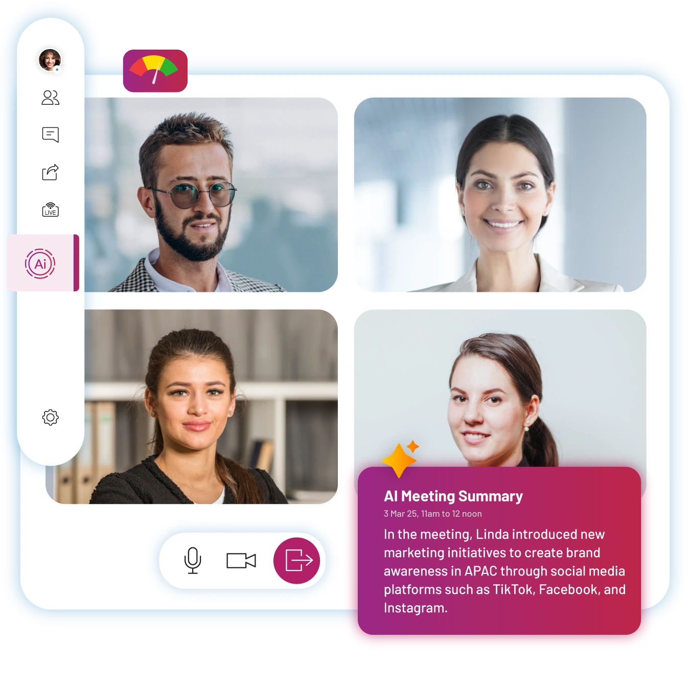 AI-enabled Video Call Meeting Summary